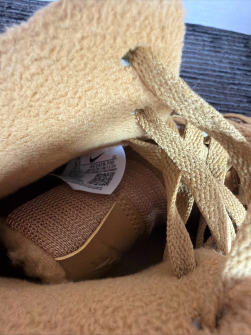 Nike Women's Ebernon Mid SE Wheat/Sail Sneakers AV2478-700 - Size 8.5 - Picture 10 of 11